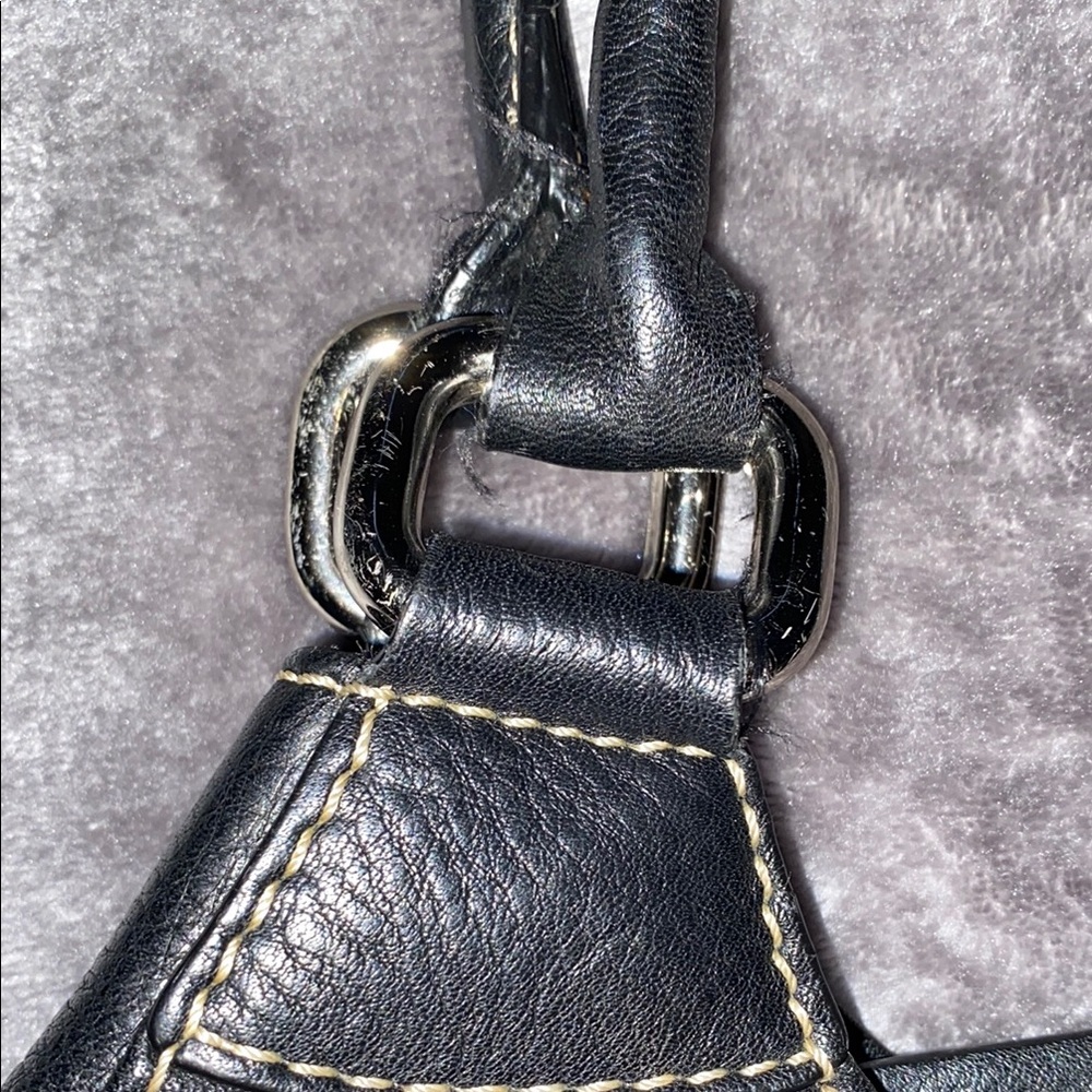 Bloomingdale’s Black Leather Shoulder Bag Vintage y2k! - Picture 15 of 15